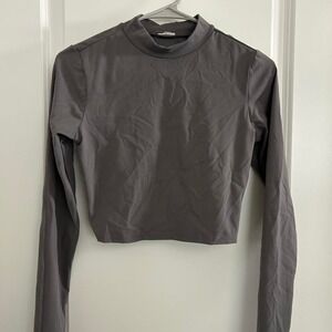 Garage Long Sleeve Crop Top With Open Back